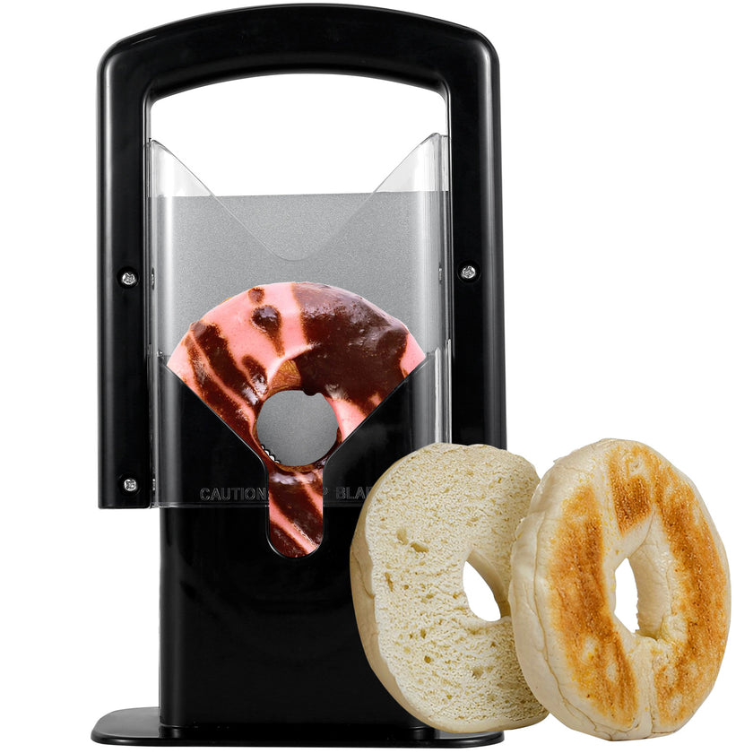 Bagel Cutter Slicer With Safety Handle Household Bagel Slicer Stainless Steel Bagel Precision Cutter Reusable Bread Slicer