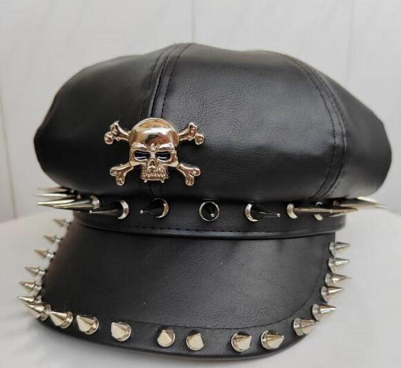 Personality Trendy Four Seasons Dome Punk Double Nail Hat