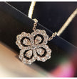 Design Necklace Female Sterling Silver Plated Four-leaf Clover Pendant