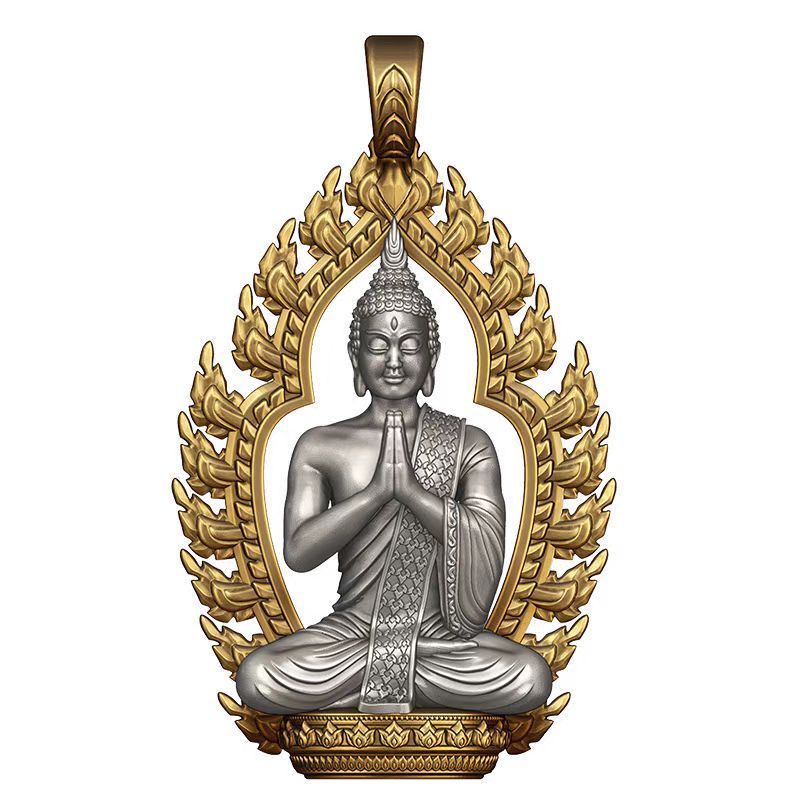 Solid Guanyin Guardian Pendant For Men