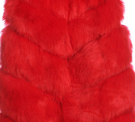 Women's Long Style Trendy Fox Fur Coat