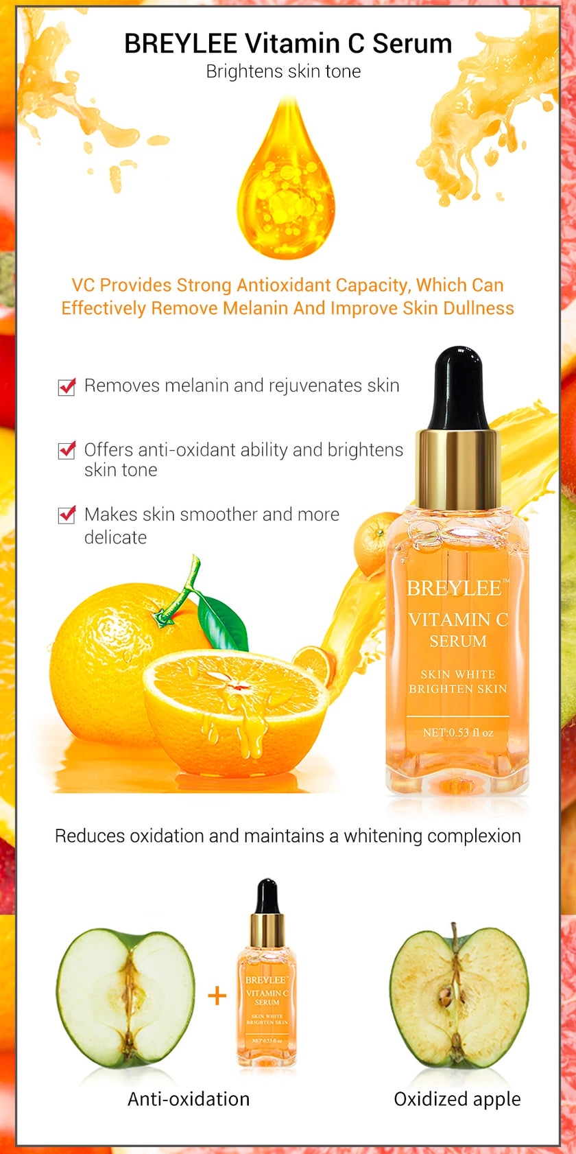 Vitamin C Whitening Serum Brighten Skin Face