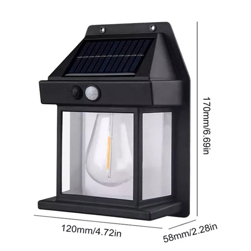 Solar Power PIR Motion Sensor Wall Lights LED Outdoor Garden Security Lamp UK