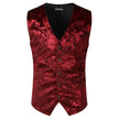 Gold Steampunk Vest Men Suit Gilet Homme Wedding Sleeveless