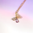Women's Hollow Zircon Butterfly Necklace