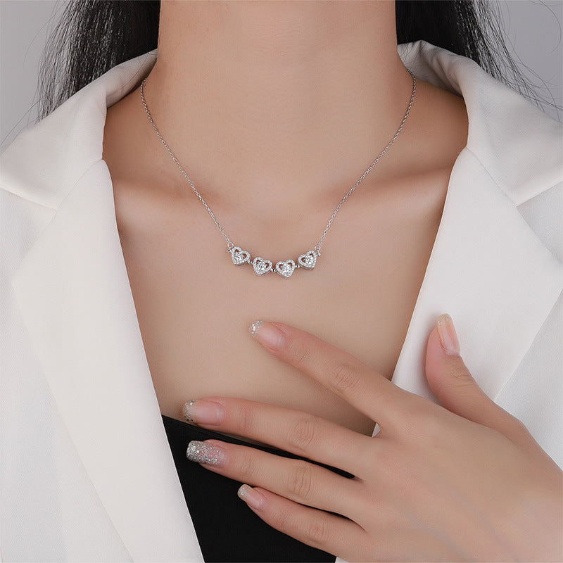 Light Luxury Diamond Clavicle Chain Flower-shaped Female