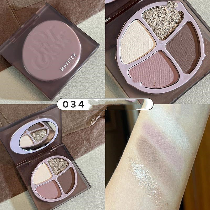 Four-color Matte Pearl Earth Tone Eyeshadow Palette