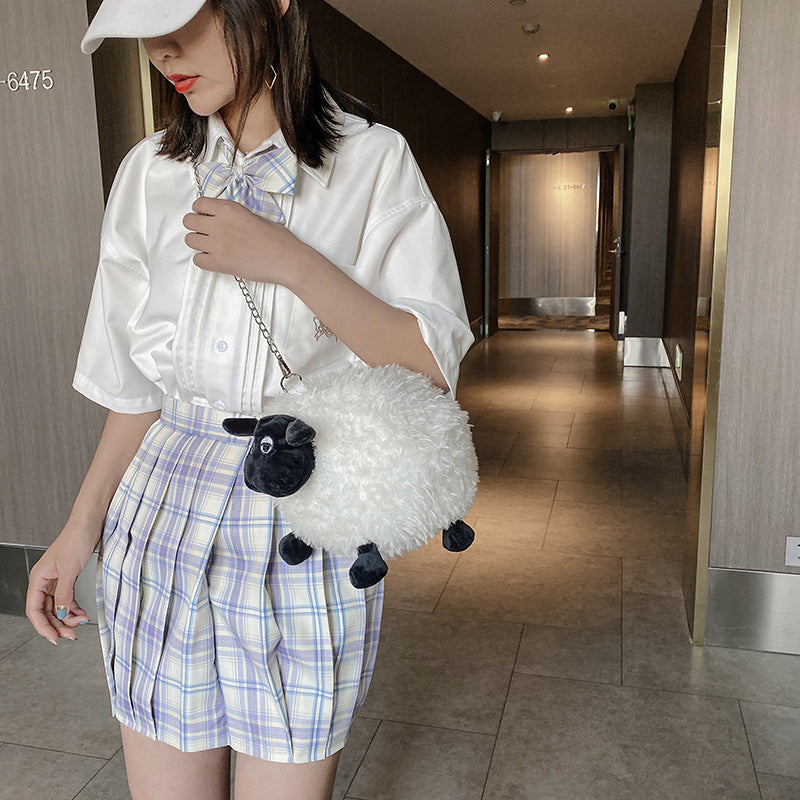 Cute Ins Cartoon Doll Shoulder Bag Female Personality Doll Single Shoulder Messenger Bag Ugly Student Plush Bag
