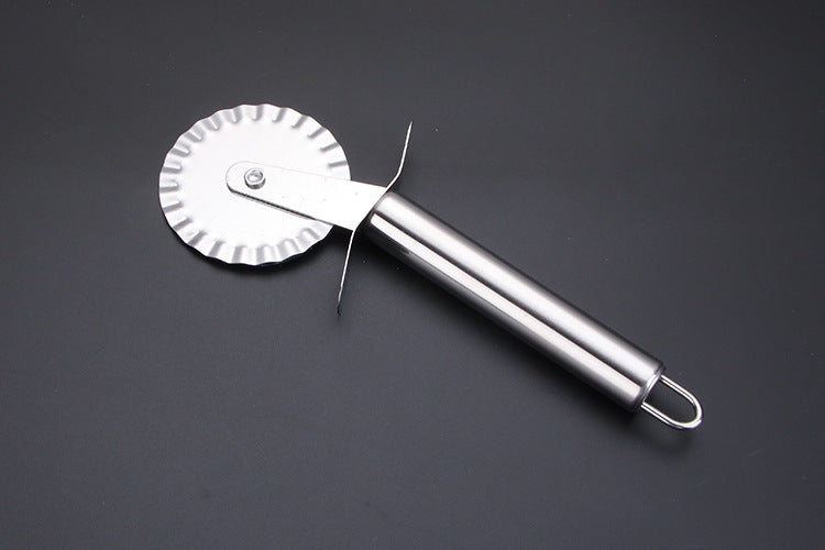 Stainless steel single wheel pizza cutter