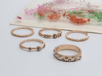 Jewelry Rose Gold Stackable Diamonds Set Of Five Sets Of Rings BohemiaJ