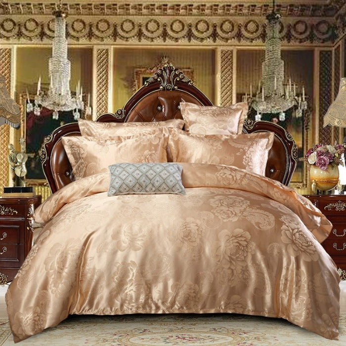 Four-Piece Cotton Satin Jacquard Quilt Cover Bedding