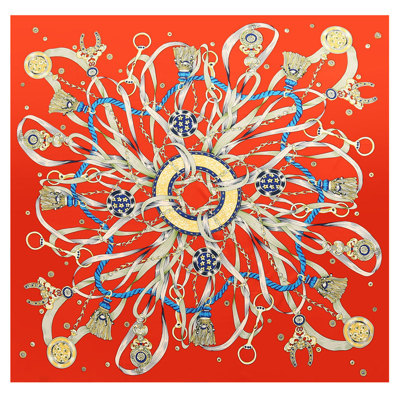 Carriage twill silk scarf