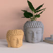 Portrait Buddha Statue Cement Flower Pot Silicone Mold