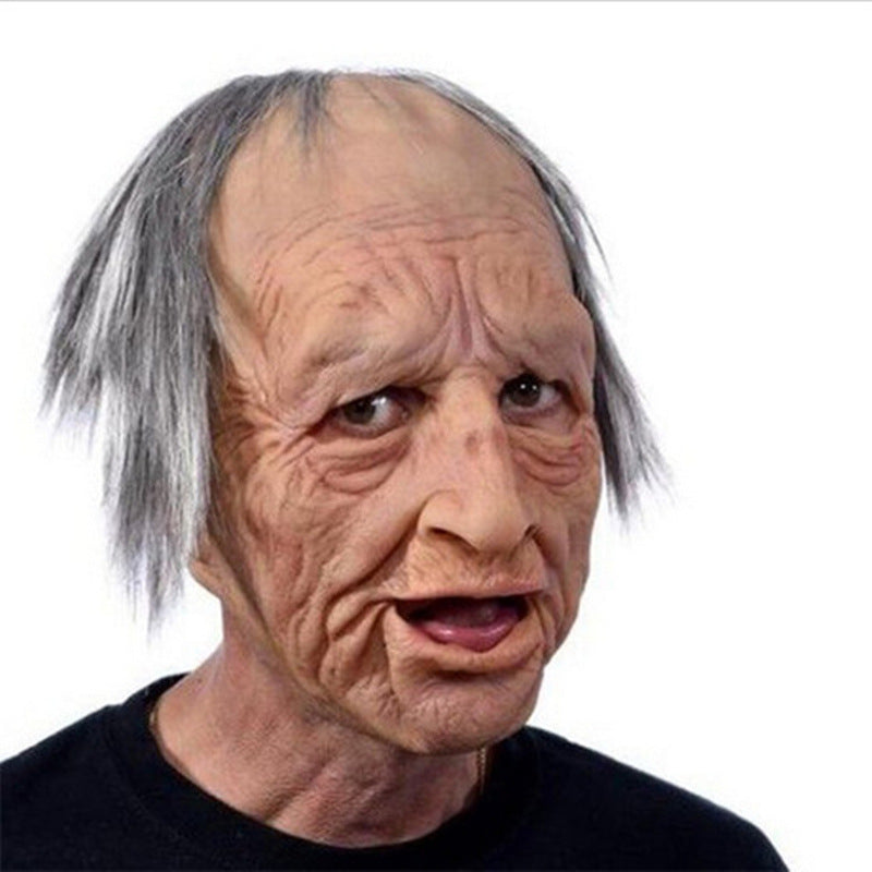 Old man mask white hair white beard headgear halloween Alpscommerce