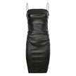 Sling leather skirt
