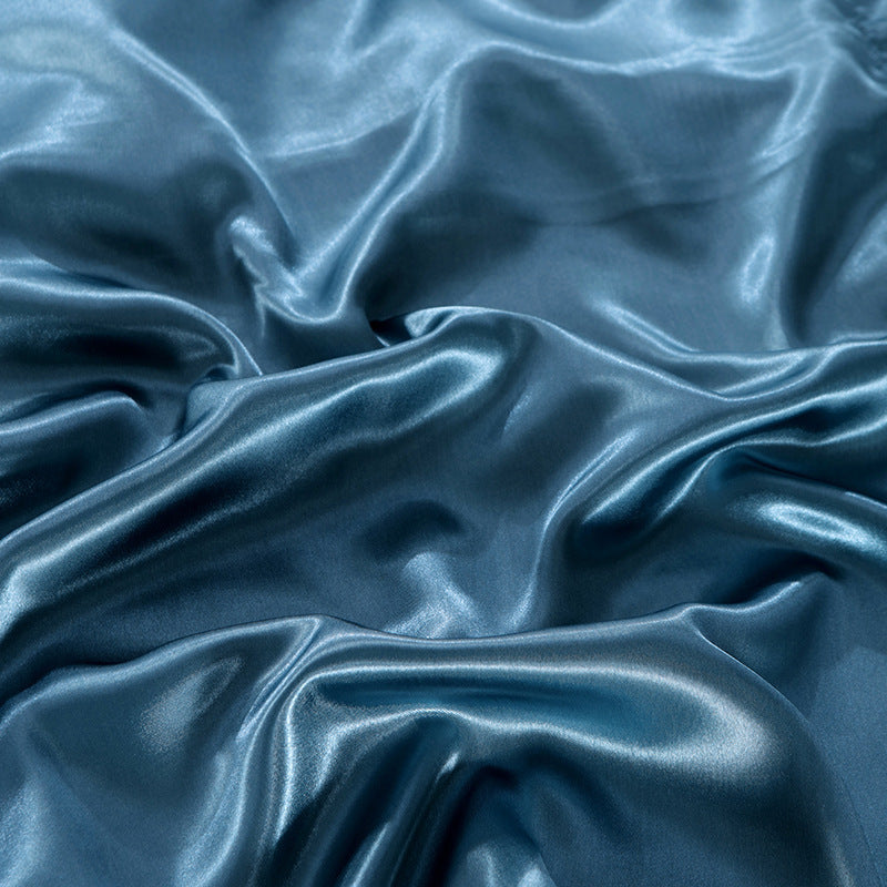 Pure Color Washed Ice Silk Quilt Cover Bedding