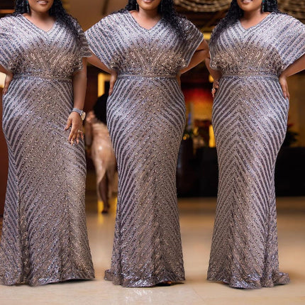 Hot Style Commuter Twill Sequin Dress