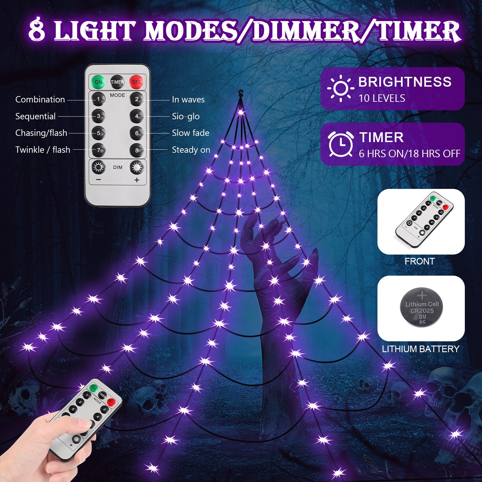 Halloween Decoration Giant Spider Web Party Props Decor Outdoo