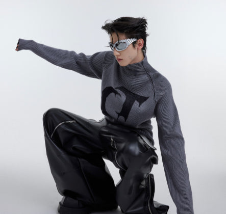 Fabric Pit Collar Stand Knit Base