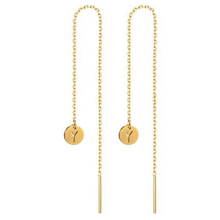 Temperament Long Stainless Steel Earrings