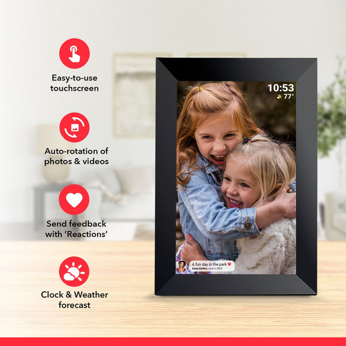 Frameo Electronic Digital Photo Frame 101156-inch Wifi Smart IPS Touch Screen Mobile App Send Pictures