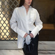 Commuter Cardigan White Shirt Top Women