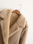 Personality Stitching Fleece Coat Coat Autumn And Winter Women's