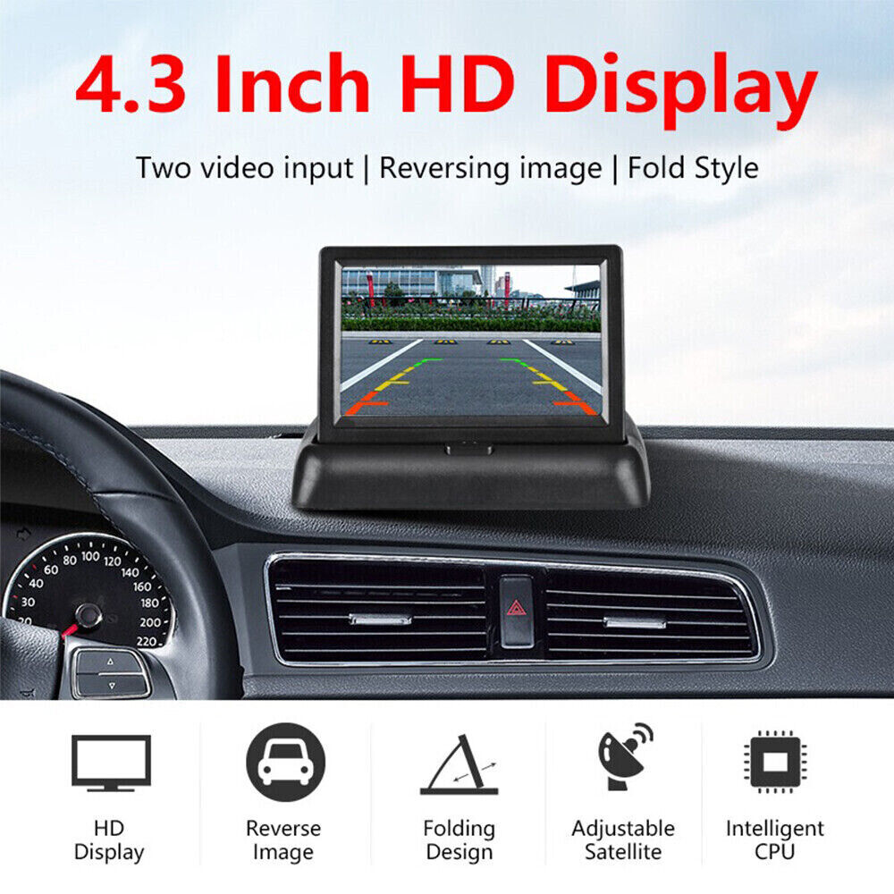 Rear View Reversing Camera Kit HD Monitor Parking Night Vision Car Van Bus Truck
