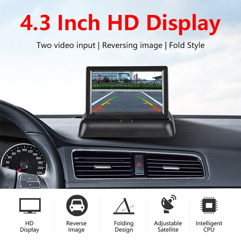 Rear View Reversing Camera Kit HD Monitor Parking Night Vision Car Van Bus Truck