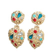 Vintage Court Style Baroque Rhinestone Earrings