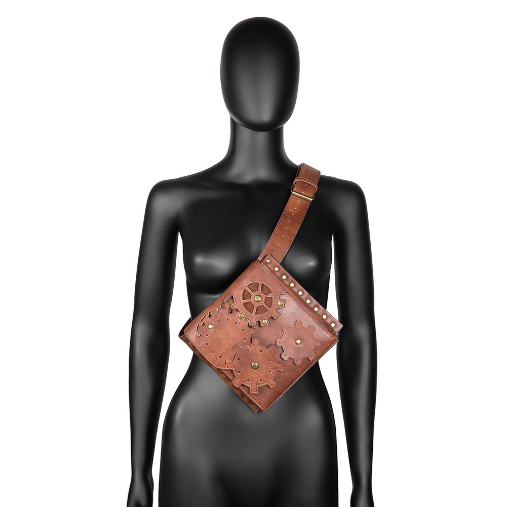 Retro Women's Bag Brown Gear Outdoor Mobile Phone Zero Waist Bag