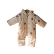 Quilted Mini Bear Cardigan Cotton Coat Jacket Baby Jumpsuit