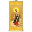 Like Buddha Statue Enshrine Silk Cloth Scroll Decorative Painting