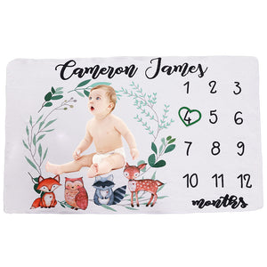 Baby Double-sided Flannel Photo Blanket