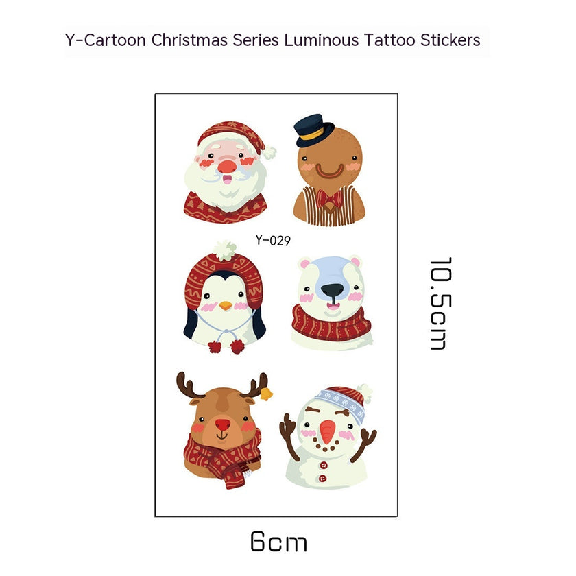 Children's Christmas Luminous Tattoo Face Pasters