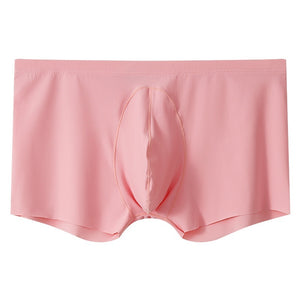 Ice Silk Mesh Big Bag Mid Waist Boxer Underwear