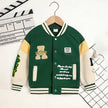 Toddler Kids Girls Boy's Trendy Embroidery Letters Print Jacket Baseball Collar Sports Casual Coat Children's Wear