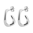 Fashionable Simple Niche Ins Advanced Design Versatile U-shaped Titanium Steel Earrings