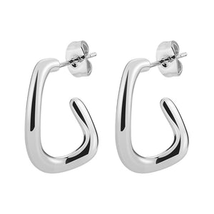 Fashionable Simple Niche Ins Advanced Design Versatile U-shaped Titanium Steel Earrings