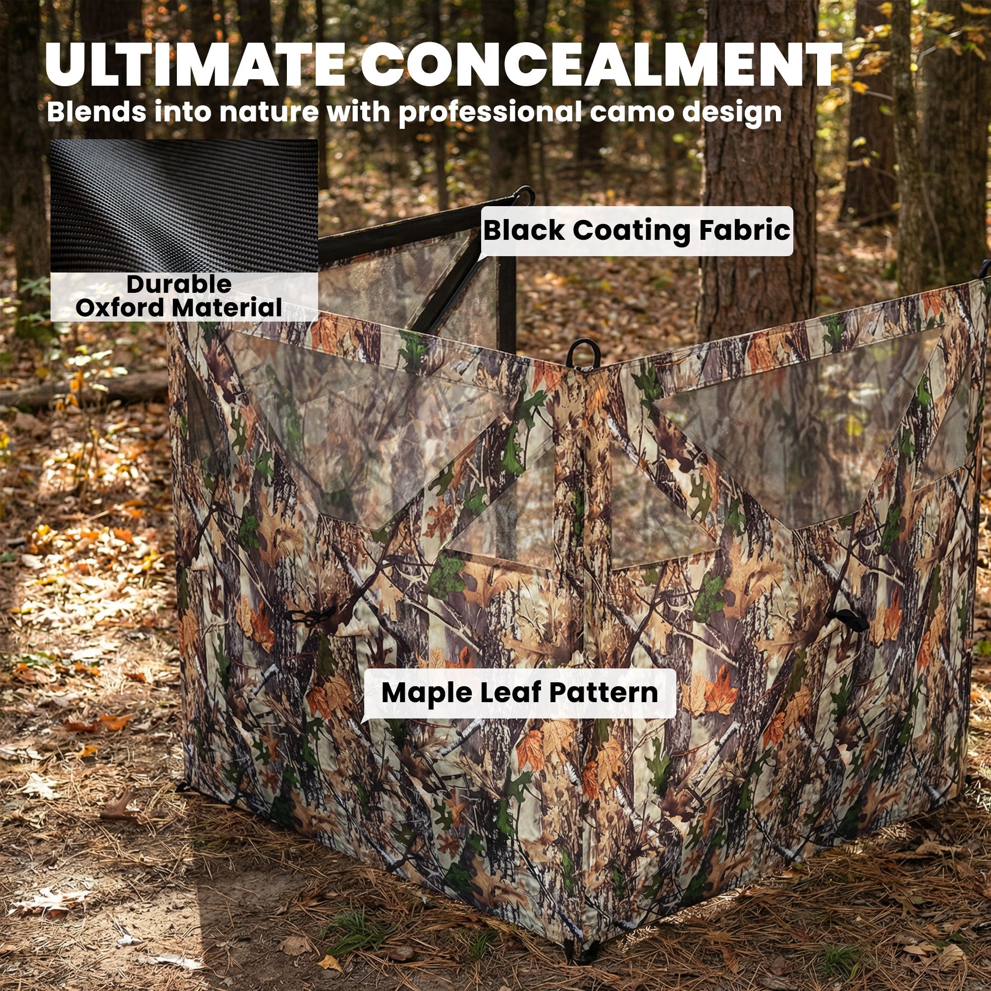 Camping Hunting Blind, 3-Panel Blind See Through for Hunting Camping 176