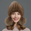 Korean Style Fox Fur Ball Fur Hat Women