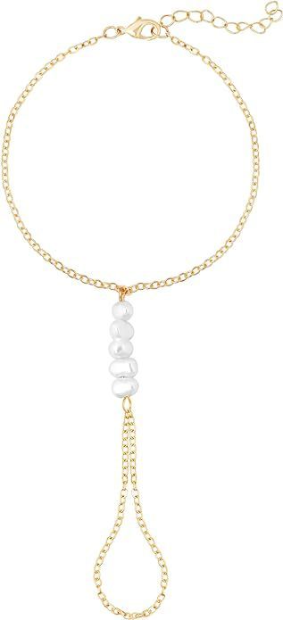 Small Rice-shaped Beads Rice Beads Zircon Pearl Ring Chain Love Finger Chain Ornament