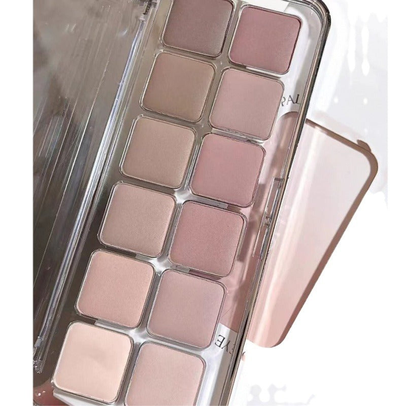 Inspiration Twelve Colors Low Saturation Full Matte Cool Atmosphere Earth Color Pure Desire Eye Shadow Plate