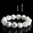 Natural Snowflake Ghost Round Beads Bracelet