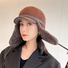 Fur Integrated Winter Thickened Earflaps Leather Hat