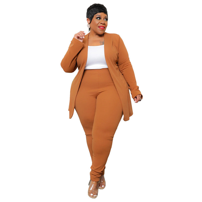 Fashion Temperament Professional Casual Long Sleeve Pants Small Suit Two-piece Suit