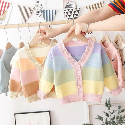Autumn New Coat Knitted Cardigan Baby Sweater Top