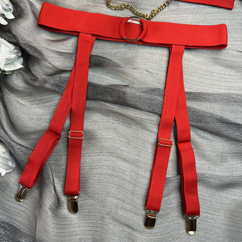 Underwear Mesh See-through Comfortable Fun Three-piece Suit