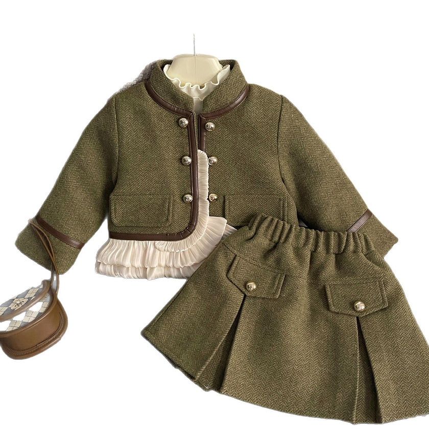Coat Pleated Skirt Two-piece Set