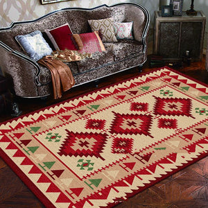 European Style Jihe Print Carpet Bedroom Living Room